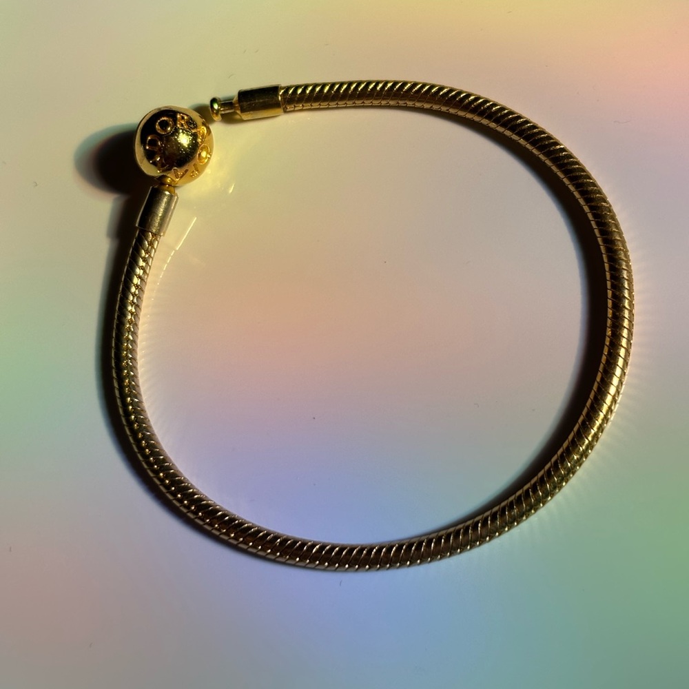Pandora Moments Snake Chain 14k Gold-plated Bracelet